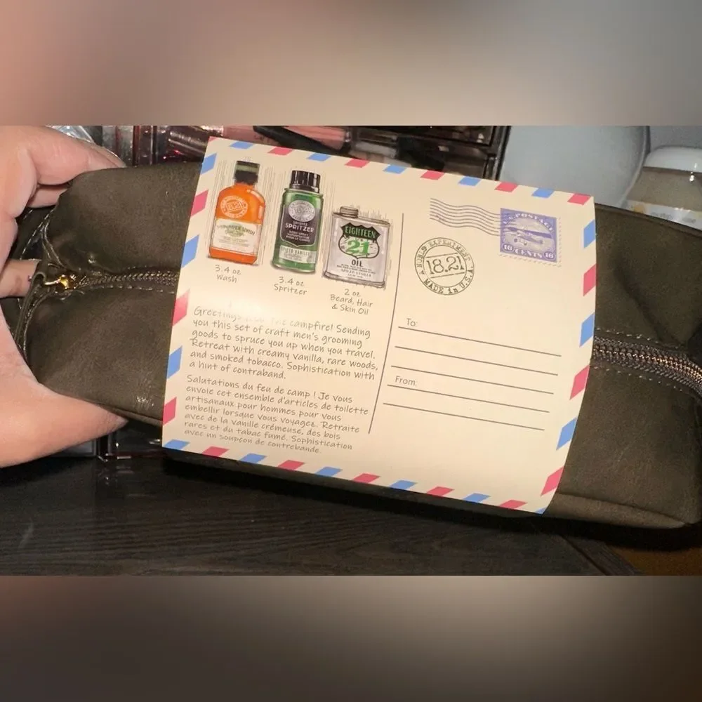 18.21 Man Made Absolute Mahogany Dopp Kit & Spiced Vanilla Dopp Kit (Pick One)